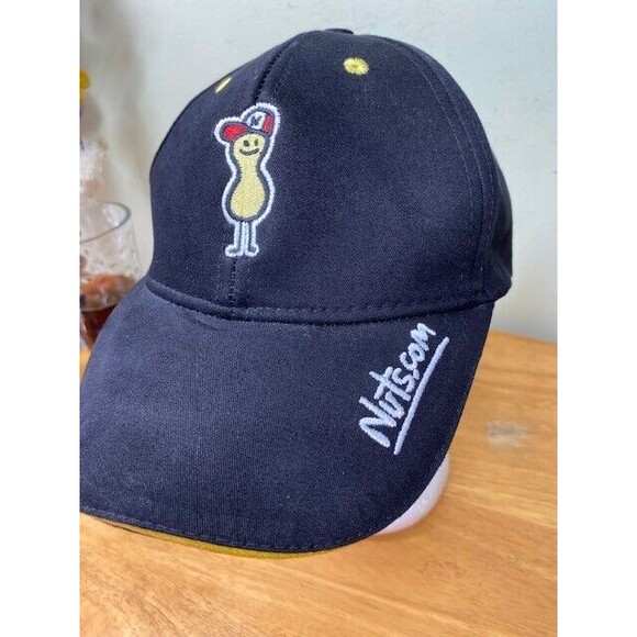 Nuts.com Hat Adult Adjustable Strapback Black Embroidered Logo Baseball Cap - Picture 3 of 10